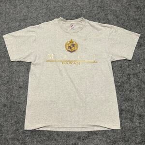 Vintage‎ Maui Hawaii Jerzees Graphic T-Shirt Gray Size XL